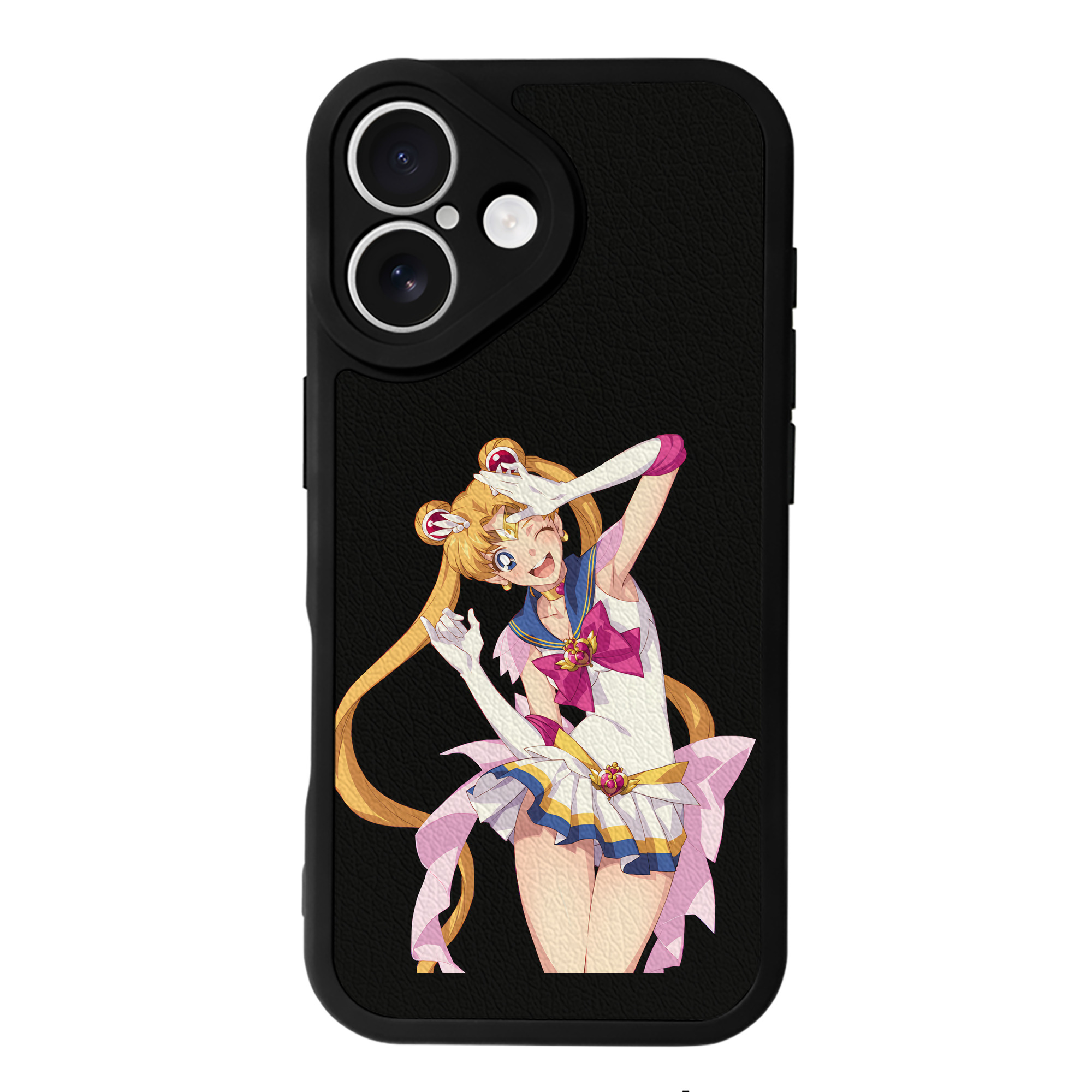 （画像用） 美少女戦士セーラームーン 月野 うさぎ つきの うさぎ Sailor Moon Tsukino Usagi 【iPhone 16シリーズ対応】シリコンスマホケース（レザー調） 材質：シリコン